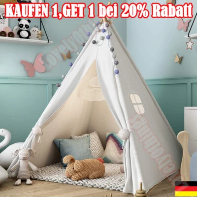 MARKENLOS Tipi Zelt für Kinder❤Spielzelt Kinderzelt,für drinnen Aus Baumwolle Kinderzimmer