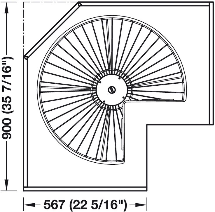 Rinconera Cajón Del Gabinete Set Schwenkbeschlag Mueble de Cocina Extracción - Imagen 4 de 4