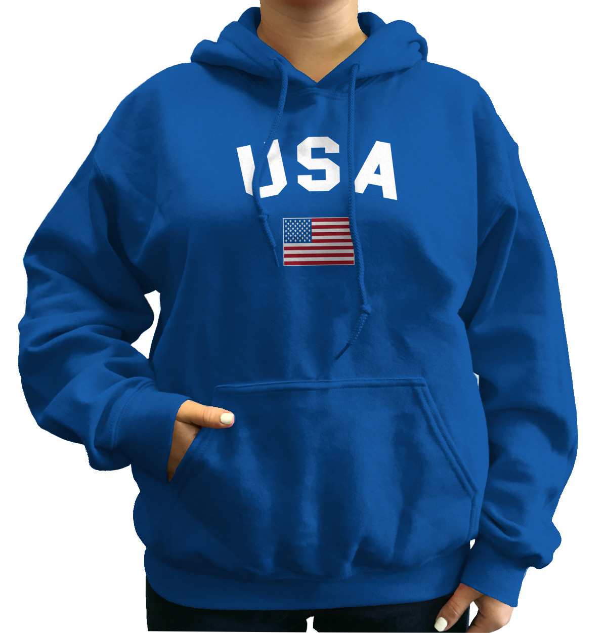USA Flag United States Soccer Team Fan Gift Hoodie Hooded Sweatshirt
