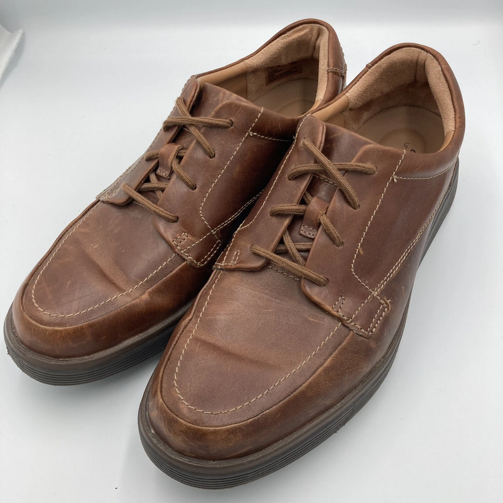 Scarpe Oxford Clarks Un Abode Ease pelle marrone scuro US da uomo 10 5 W