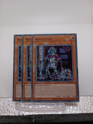 Yugioh! 3x Wightlord LEDE-EN025 Common 1st Ed NM