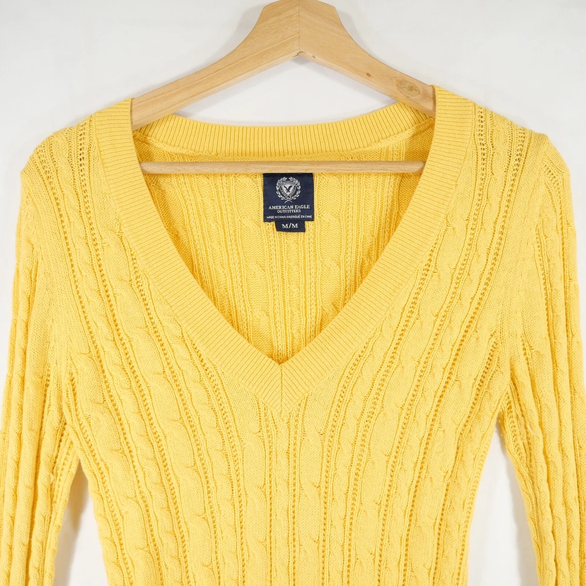 Yellow cotton store sweater women's