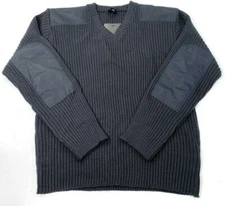 NEW SMALL NAVY BLAUER 210 V-NECK COMMANDO STYLE SWEATER POLICE DARK NAVY SMALL