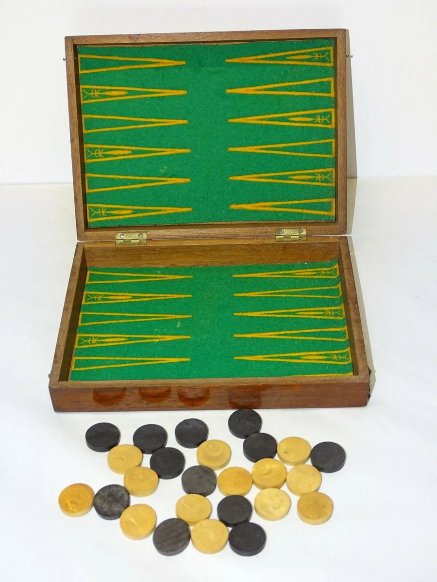 GRANDE BOITE DE jeux ancienne de Jacquet Backgammon et dames EUR 28,00 - FR
