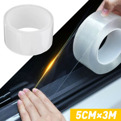 #ad Car Sticker Transparent DIY Door Sill Protector Edge Guard Strip Film Decal A $10.44