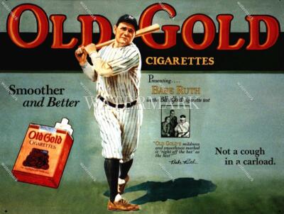 DM221 Babe Ruth New York Yankees Cigarettes Ad 11x14 Photo | eBay