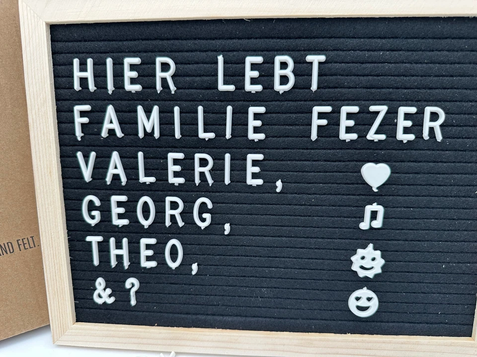 Letterboard Holzrahmen Buchstaben 290 Zeichen 30x23cm Buchstabentafel Rillen - Bild 2 von 4