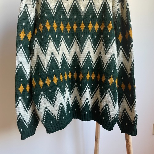 Palmett Vintage 90's Unisex Norwegian Pattern Wool Sweater Size Wom 48/ Men 54 - Picture 4 of 5