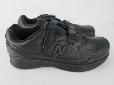 New Balance 577 Womens Size 9.5 Wide Walking Shoe WW577VK Black Hook & Loop