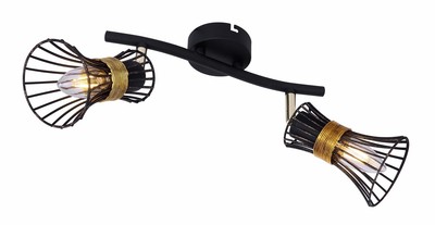 GLOBO Kenzie Deckenleuchte Deckenlampe Metall schwarz gold