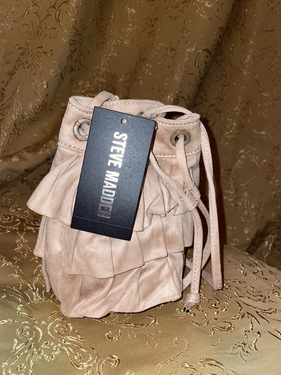NWT Steve Madden Baspen Blush Crossbody Ruffles Lightweight
