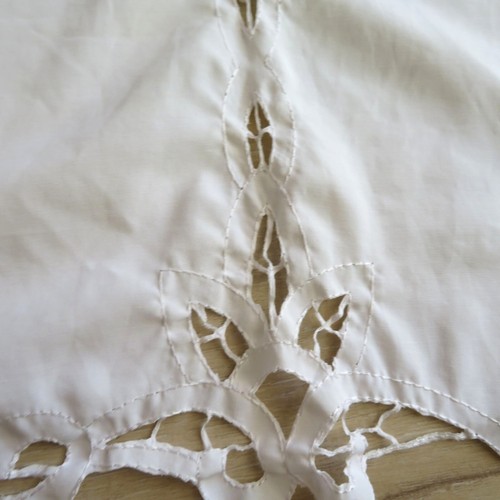 Mainstays Sheer White Tiers-Battenberg Curtain Panel 30" W x 36" L One Panel - Picture 6 of 9