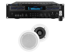 Technical Pro Home Theater Amplifier Receiver 2 5.25" White Ceiling Speakers