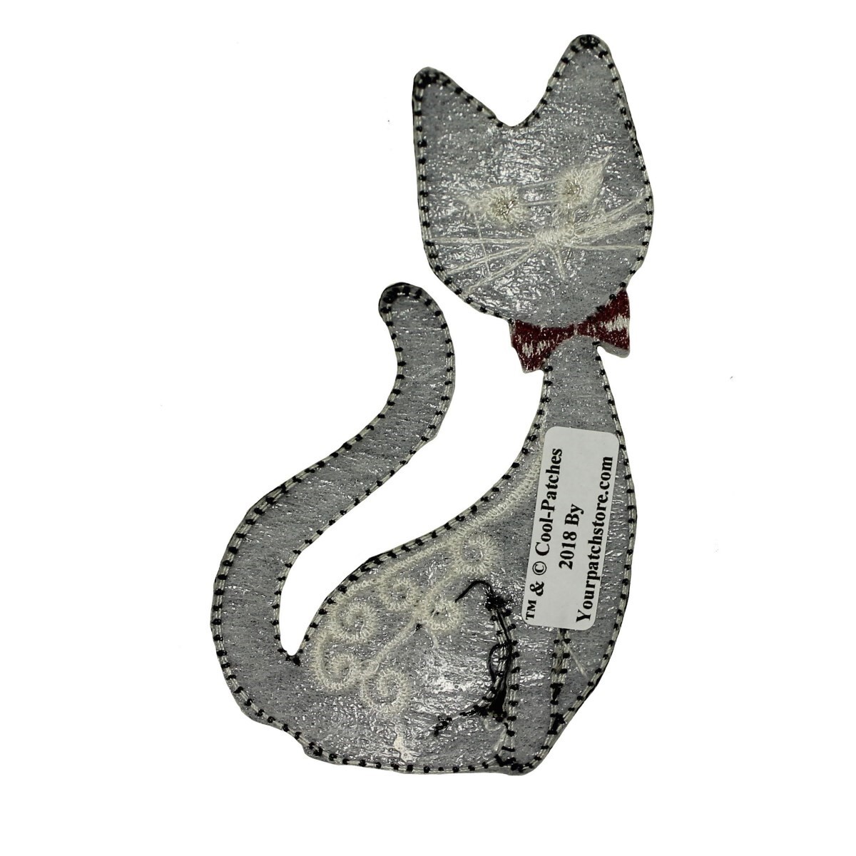 ID 2884 Fancy Black Cat Patch Kitty Kitten Pet Embroidered