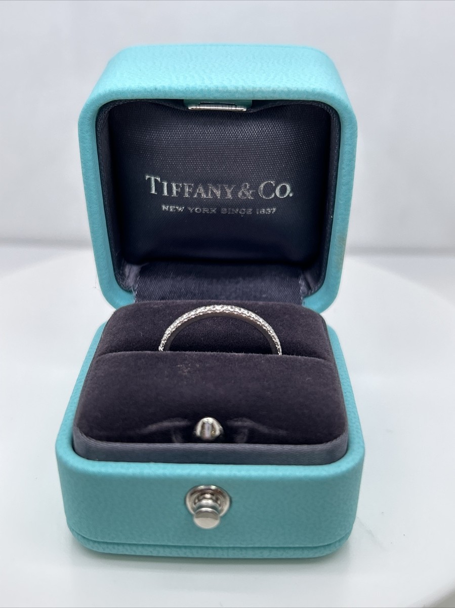 Tiffany & Co Soleste 950 Platinum Diamond Half Eternity Band Size