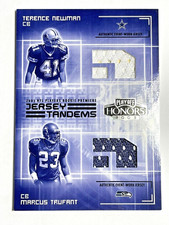 ROOKIE CARD TERENCE NEWMAN Cowboys MARCUS TRUFANT Seahawks GAME USED JERSEY Card