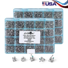50 Set AZDENT Dental Orthodontic MIM Monoblock Brackets Brace Mini Roth /MBT.022