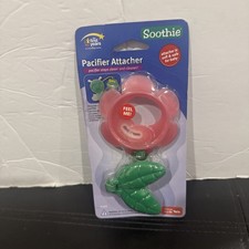 Vintage The First Years Soothie Pink Flower Pacifier Attacher Clip NOS