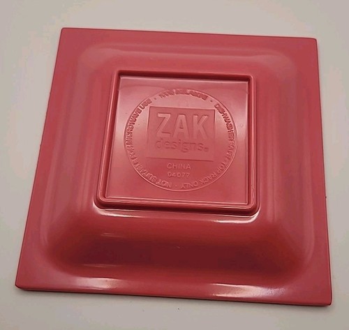 Juego de Platos Apitizador de Melamina Zak Designs ~ 4 Cuadrados de Neón Brillante Estilo Retro Nuevo de Lote Antiguo - Imagen 11 de 16