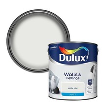 Dulux Matt Smooth  Creamy Emulsion Walls  Ceilings Paint 2.5L White Mist