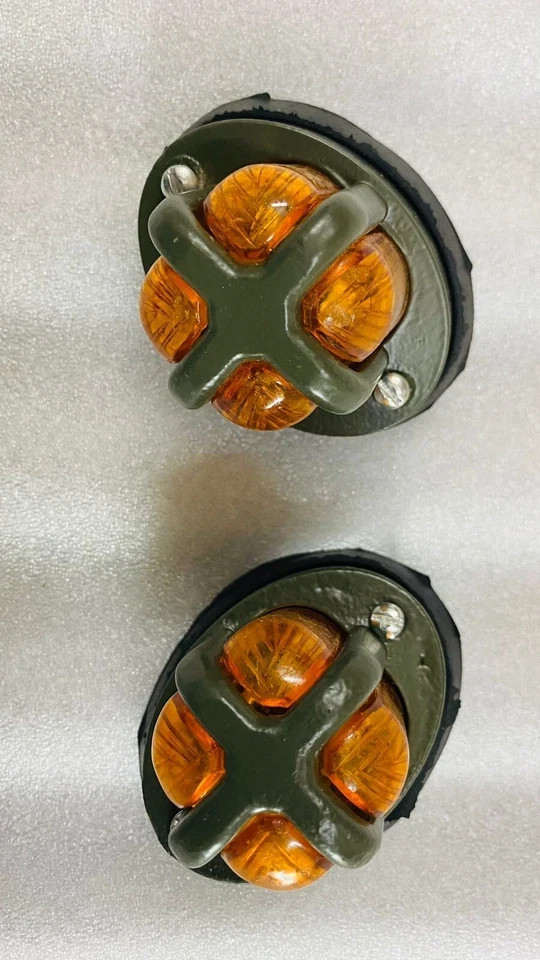 ADECUADO PARA JEEPS WILLY FORD MB GPW CJ2A CJ3B CJ3B PAR DE LUCES DE POSICIÓN CON PARRILLA
