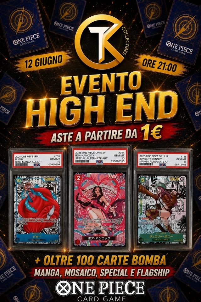 [LIVE HIGH END] ONE PIECE, MANGA PSA 10 + MANGA MOSAICO SPECIAL ASTE 1 €