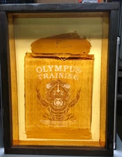 Vtg Barn Find Silk Screen Wooden Printing Frame "Olympus Training" Mancave #03