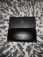 Versace Sunglasses Leather Hard Case ONLY with MicroFiber Cleaning Cloth New
