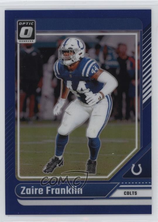 2024 Panini Donruss Optic Blue Prizm 105/199 Zaire Franklin #87 1q0l
