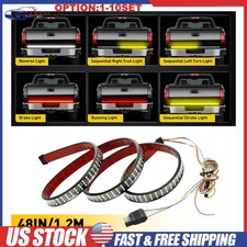 48" Truck Bed LED Tailgate Light - 3-Row Red LED for Brake Turn Signal & Running