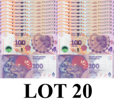 Argentina 100 Pesos ND 2012 P 358c UNC COMM. 1/5 Bundle Lot 20 pcs