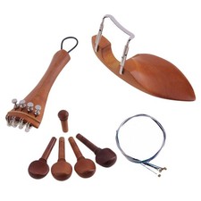 1 Set Jujube Wood 4/4 Violin Accessories Chinrest Endpin