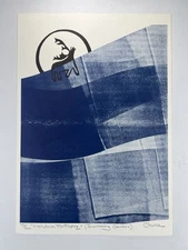 Chuna McIntye Yup´ik Eskimo Signed Print Swimming Caribou 12x9” Ltd Ed Serigraph