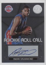 2012-13 Totally Certified Rookie Roll Call Silver Andre Drummond #8 Auto 0d3