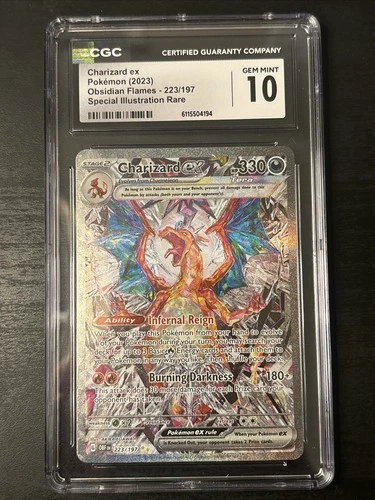 Charizard ex 223/197 Pokemon Obsidian Flames Special Illustration Rare CGC 10