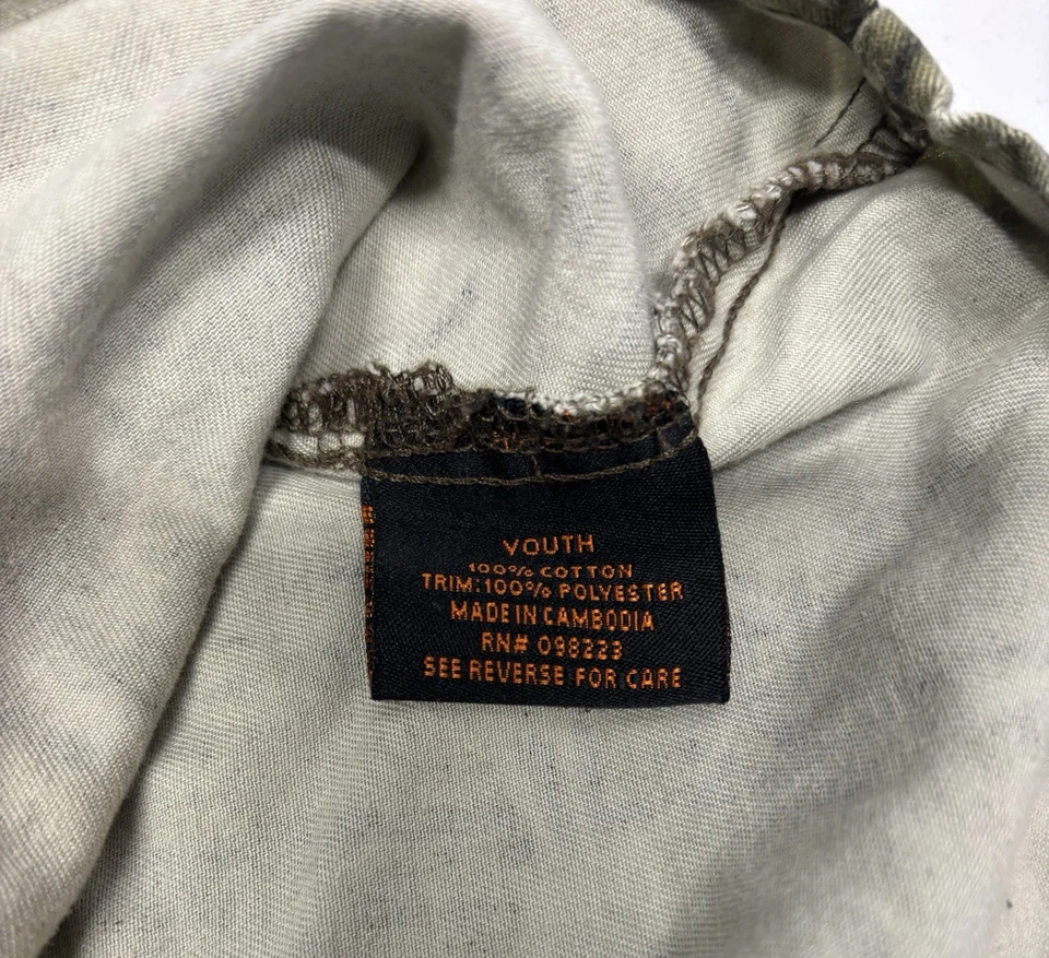 Game Winner Camo Shirt Youth M Button Up Real Tree Break Up Infinity Long Sleeve - Image 4 of 4