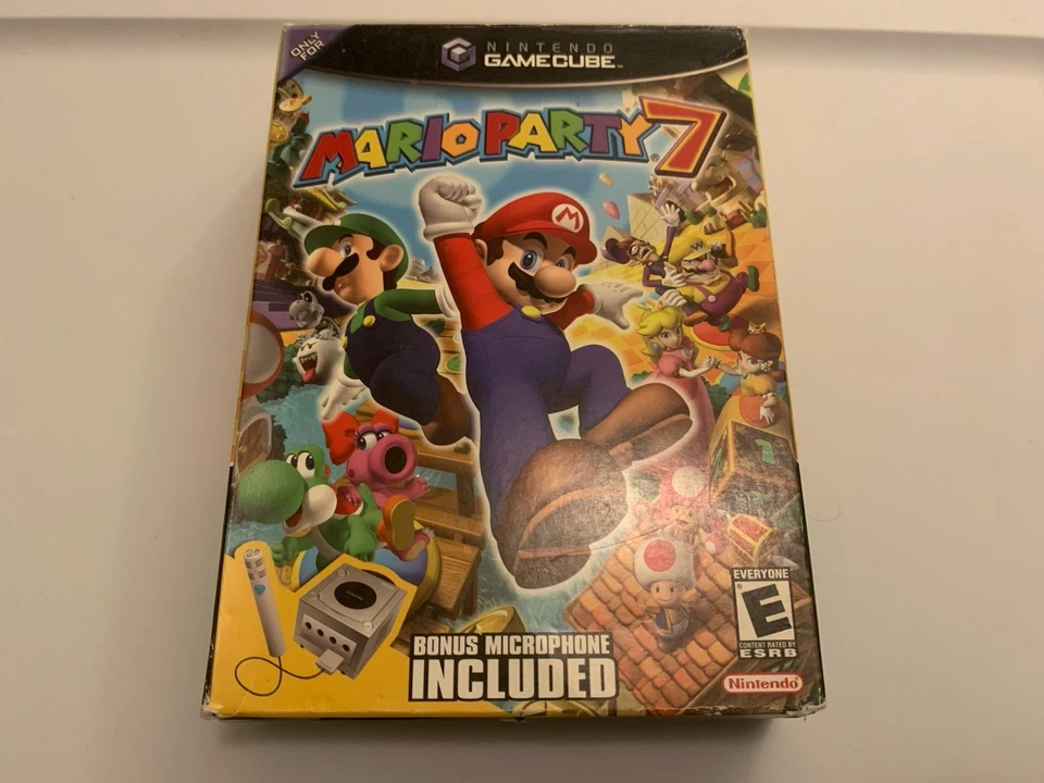 Mario Party 7 (Nintendo GameCube, 2005) CIB w/Microphone - Image 4 of 4
