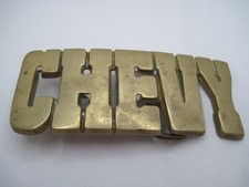 Chevy Belt Buckle Cutout Solid Brass 1970's-1980's Vintage Belt Buckle
