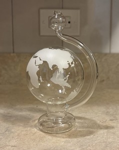 GLOBE GLASS WEATHER BALL BAROMETER 6”