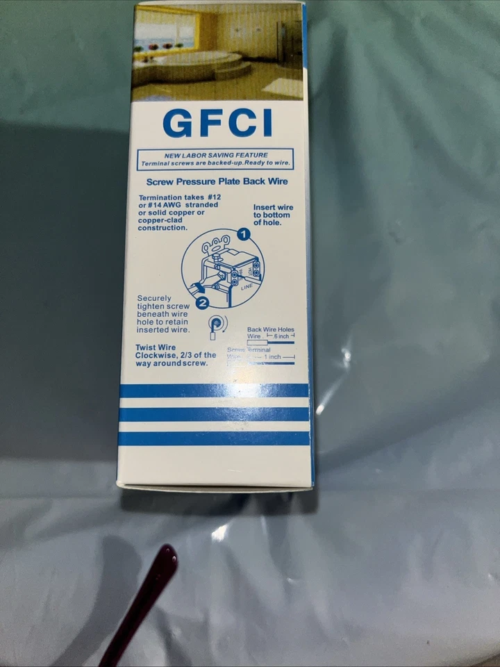 Gfci Self Testing Safety Outlets, Side, And Back Wire And Wall Plate Included - Image 2 of 4