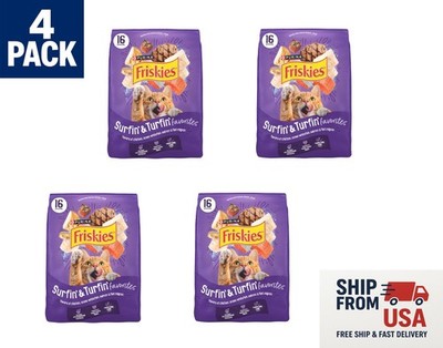 Friskies  Surfin' & Turfin' Favorites Adult Dry Cat Food - 16 Lb x 4 Pack