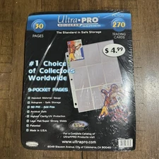 Ultra Pro Hologram Series 9 Pocket Pages 30 Pages Holds 270 Trading Cards SEALED