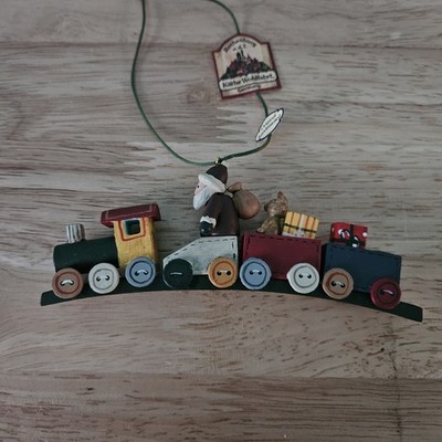 Kathe Wohlfahrt Button Train Christmas Ornament