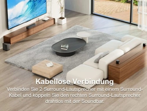 Ultimea Aura A30 5.1 Soundbar Subwoofer Wireless 250 W HDMI USB Bluetooth AUX - Bild 14 von 21