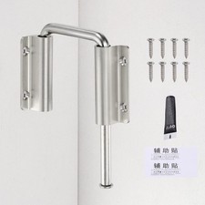 Stainless Steel Sliding Door Lock, U-Bolt Door Latch, Silver with Adhesive 
