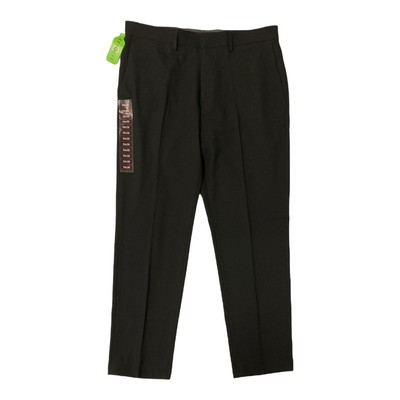 Haggar Men's Performance Comfort Stretch Flat Front Dress Pant, Straight Fit