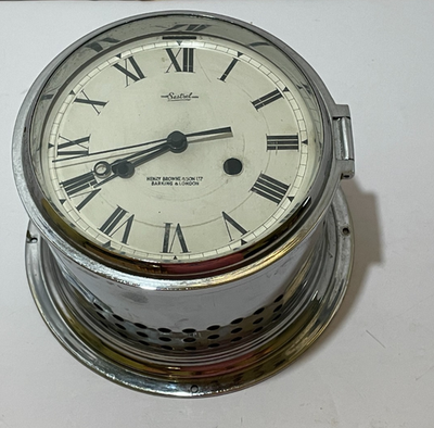 Sestrel Henry Browne & Son Barking & London Ship's Clock Converted