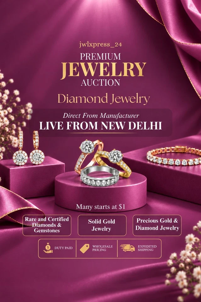 💎LIVE Diamonds & Gemstones Jewelry Auction! Many Starts at $ 1 💎