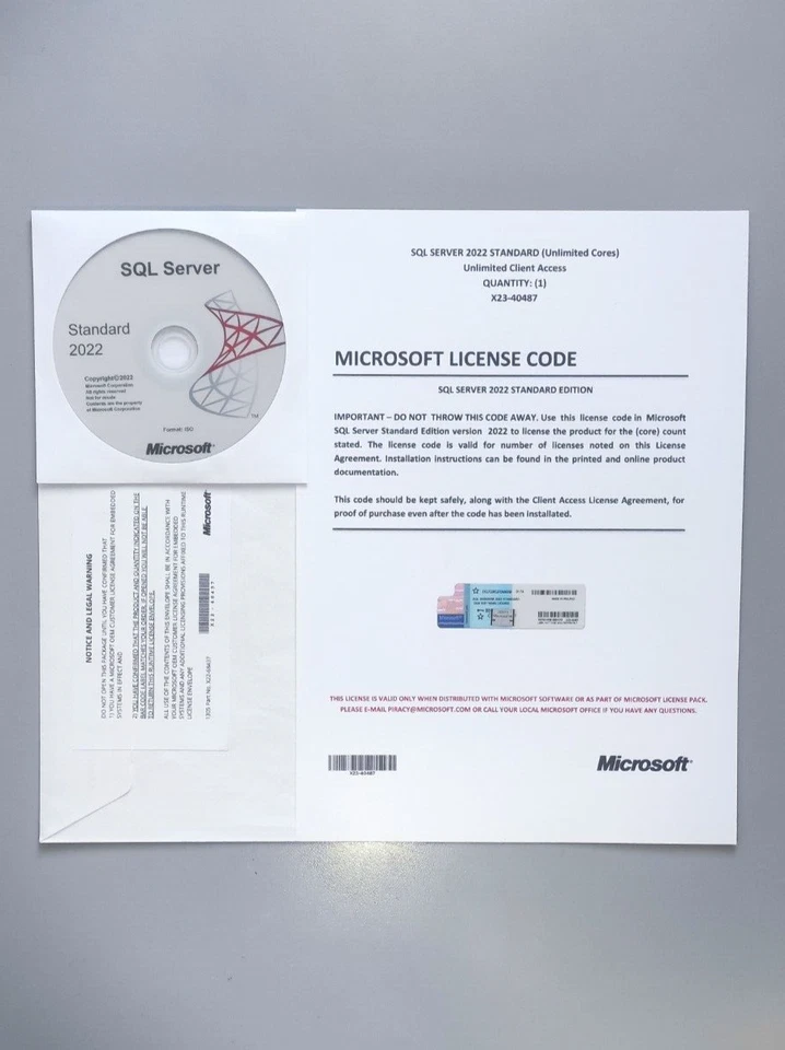 SQL Server 2022 Standard Unlimited Core & Unlimited CALs License & DVD - Image 2 of 4