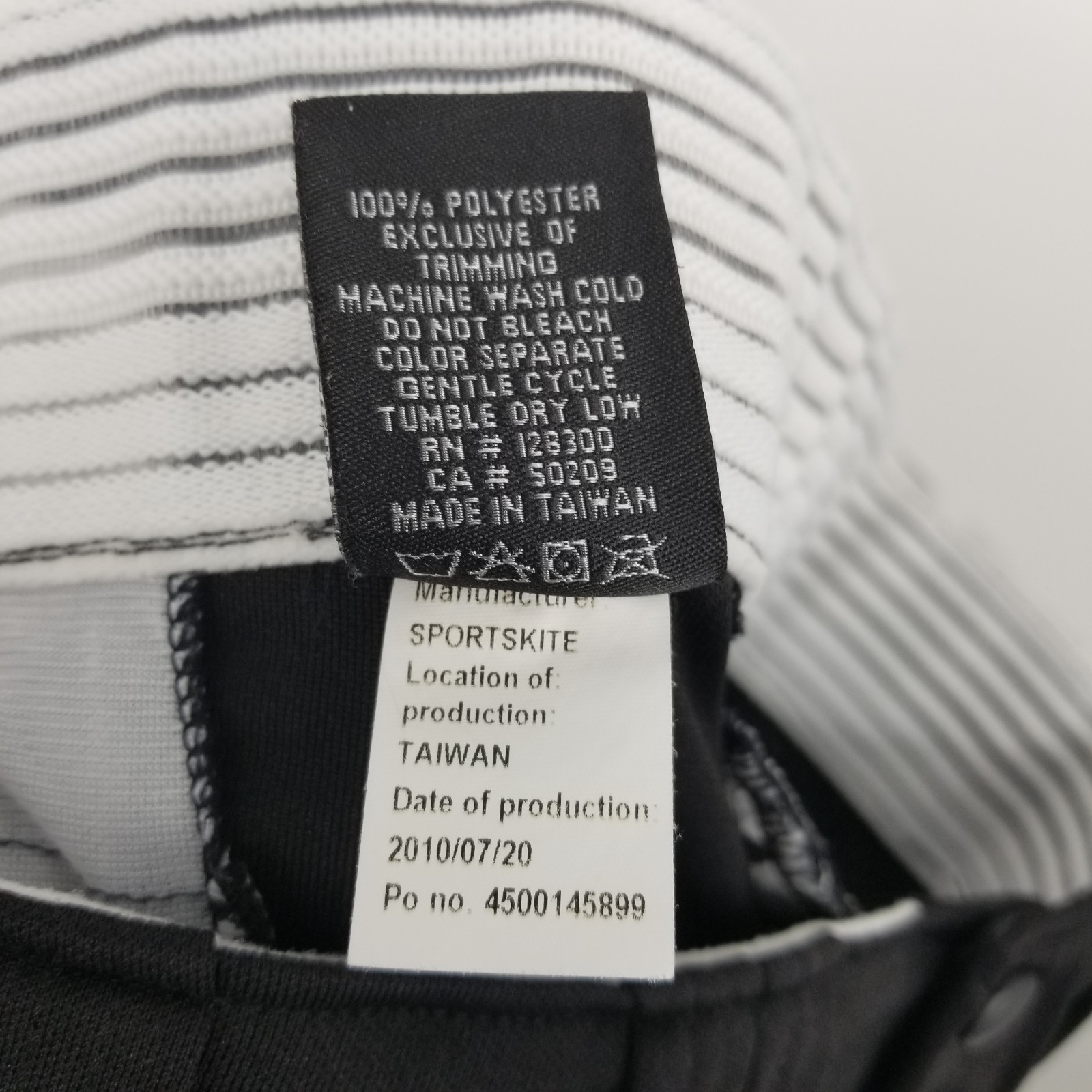 Easton Mens Black Solid Polyester Flat Front Belt… - image 3